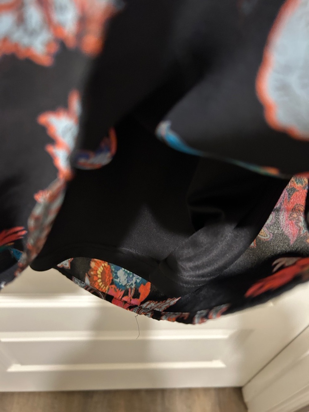 Gibson Latimer Black Floral Tunic Dress with Multicolor Blooms - Picture 5 of 5